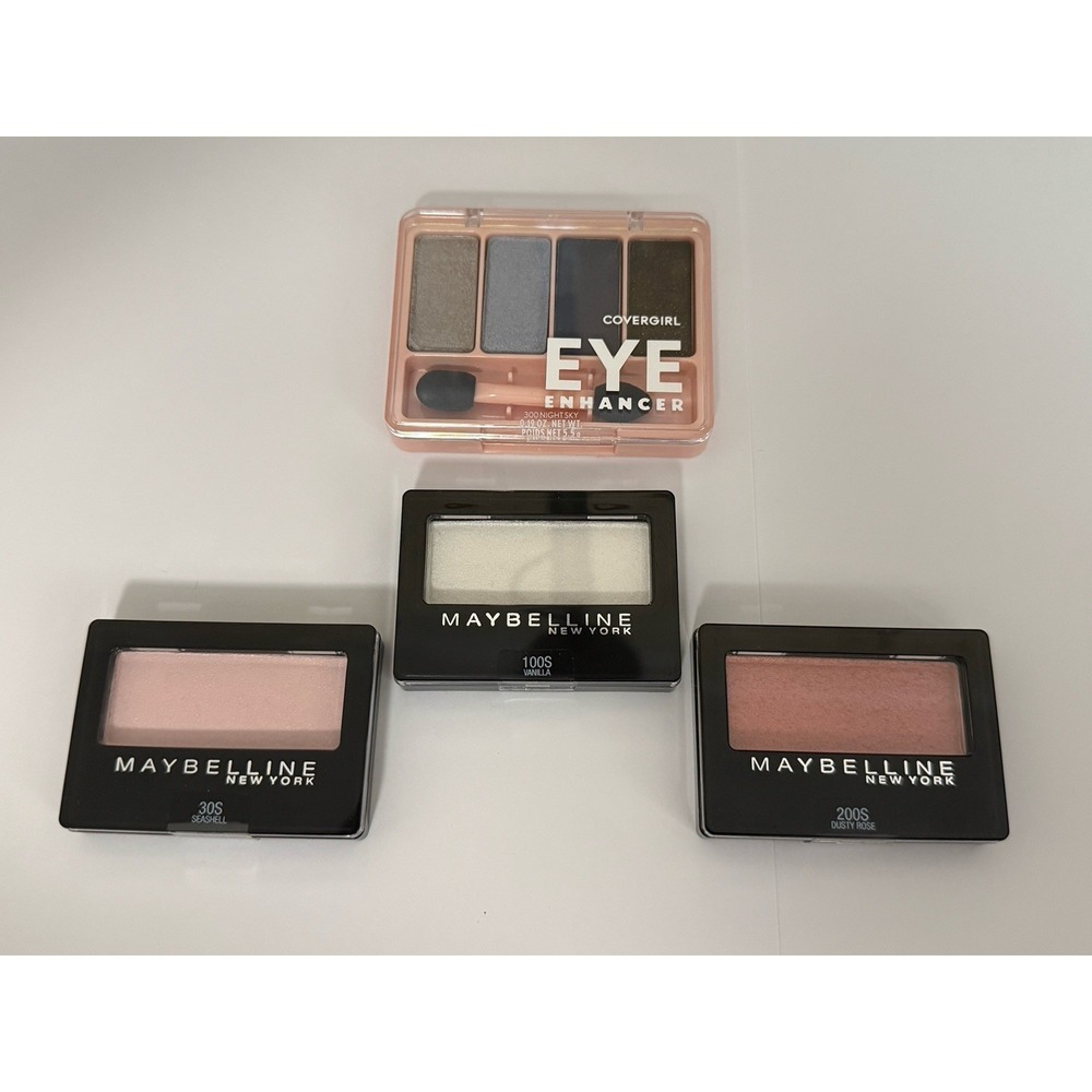 NEW Lot Of 4 Covergirl Maybelline Eye Makeup Eyeshadow Palette‎ Pink Night Sky